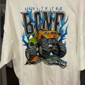 Men's Graphic Monster Truck Tee - White
